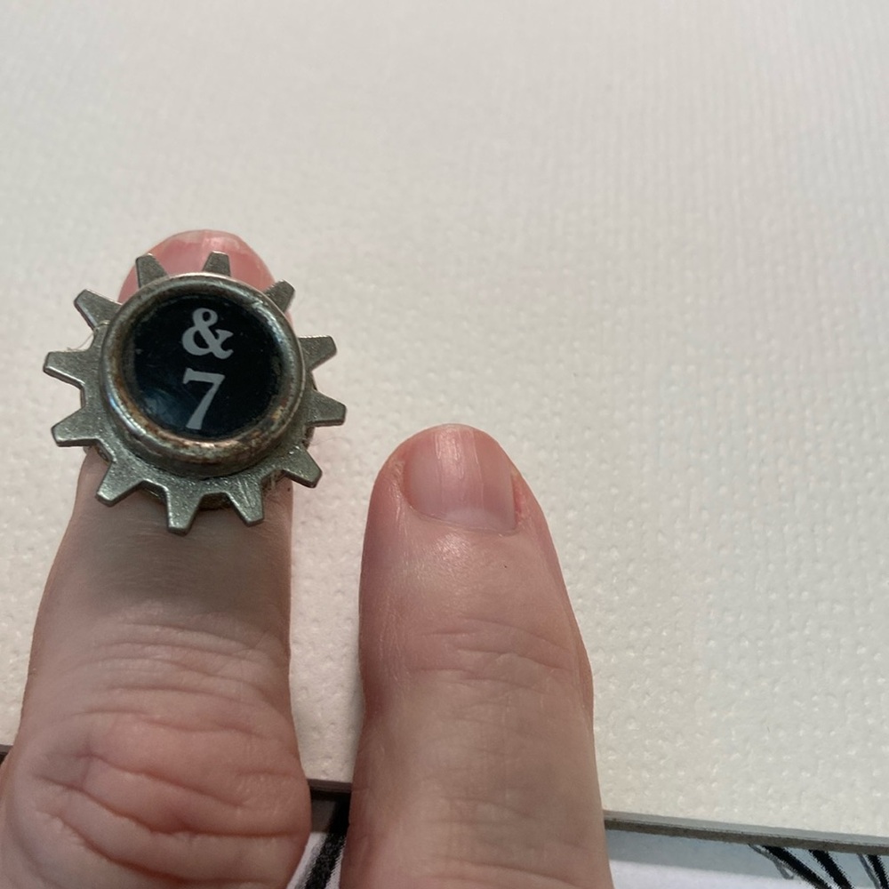 Typewriter key ring